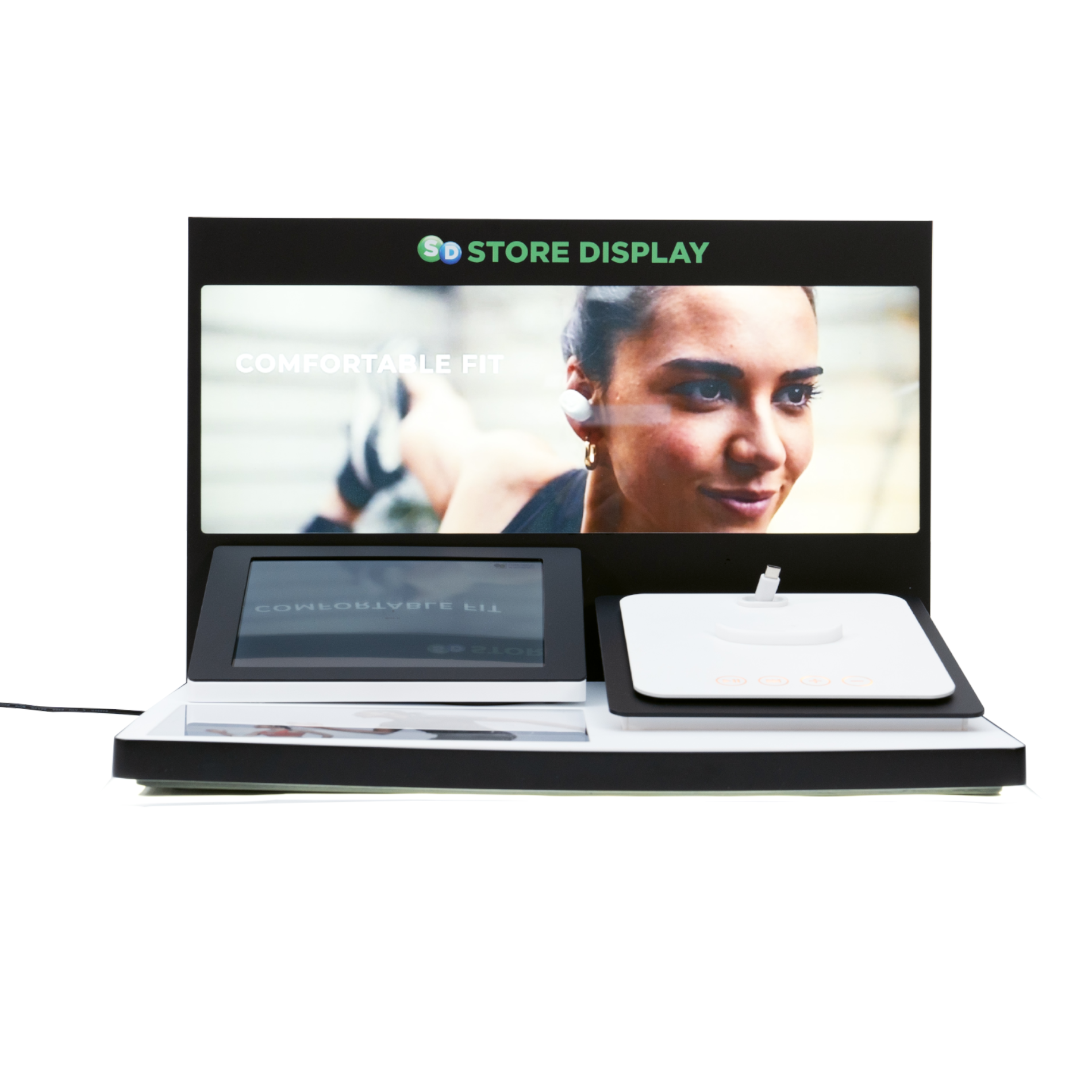 Customized Acrylic LCD Display Screen Electronic Product Countertop Display Stand for Supermarkets — view 4