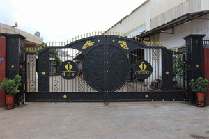 Casa <span class=keywords><strong>de</strong></span> alta calidad, entrada principal, parte superior plana, <span class=keywords><strong>puerta</strong></span> <span class=keywords><strong>de</strong></span> hierro forjado, doble exterior - Product Image 3