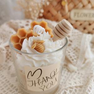 Velas Aromáticas de Lujo al por Mayor con Aroma a Helado y Postre, Hechas a Mano con Cera de Soja y Cera de Abeja, en Forma de Copa, de Larga Duración, Ideales para Bodas - Product Image 4