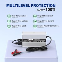 Chargeur de batterie au lithium LifePO4 58,4 V 8 A pour vélo électrique, moto, 16S 48 V 51,2 V, chargeur de batterie Li-ion LifePO4