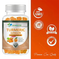 Suplemen Herbal Vegan Alami Ekstrak Kunyit Curcumin dan Jahe dengan Lada Hitam, Label Pribadi OEM Grosir