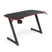 Escritorio para Juegos de Computadora BEISIJIE de Metal de Alta Calidad, con Luces LED RGB para Deportes Electrónicos, Diseño Ergonómico, Portavasos y Gancho para Auriculares