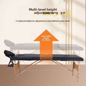 Table de massage en bois au design moderne, réglable, portable, pliable, avec hauteur réglable, table de massage pour le visage, pour les instituts de beauté et les spas - Product Image 3
