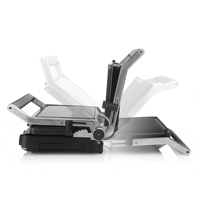 Grill électrique sans fumée pour panini 4 tranches avec réglage de la température, plaques amovibles, hauteur réglable