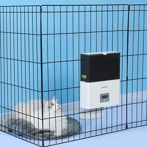 2.3L Smart Rabbit Dog Cage Food Auto Feeder 4 Meals Timed LCD Display Automatic Pet Cage Feeder