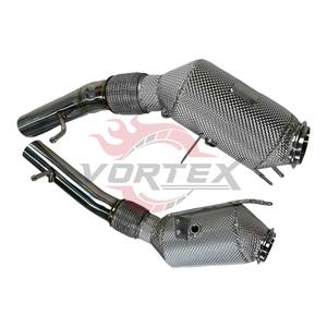 Vortex <b>Universal</b> High Flow Stainless Steel 1.5mm Thick Mirror Polished Exhaust Downpipes for Maserati Gran Turismo 24-Month - Product Image 1