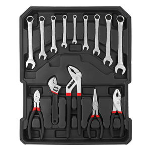 Boîte à outils sur roulettes Profix 799 pièces, en aluminium, kit d'outils multifonctionnel pour réparation à domicile, 12 compartiments, chrome vanadium - Product Image 4
