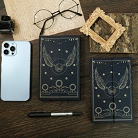 Carnet de notes étudiant Série Magic Snitch, impression artistique rétro européenne, à feuilles mobiles, couverture rigide en papier kraft, avec fermoir magnétique, idéal comme cadeau