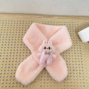 Penjualan Terbaik kartun anak-anak boneka syal bulu ekstra hangat & lembut musim dingin leher hangat untuk bayi & anak-anak - Product Image 5