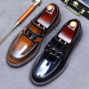 Dernières Chaussures Habillées Italiennes de Créateur pour Hommes – Élégantes, à Semelle Épaisse, à Enfiler, en Cuir Véritable, Idéales pour Mariage - Product Image 2