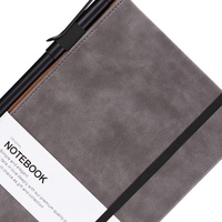 Cahier de Journal uni d'affaires A5 de haute qualité en cuir gravé avec planificateur à couverture rigide avec organisateur de boucle de stylo et agenda