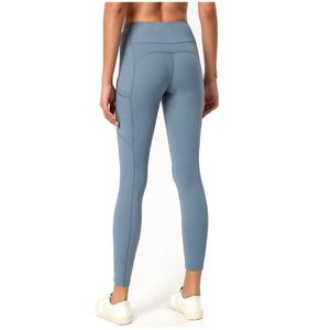 No ver a través de Yoga pantalones de bolsillo Logo bolsillo cintura alta pantalones de Yoga Control de la <span class=keywords><strong>panza</strong></span> de bolsillo - Product Image 5