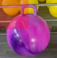 Ballon de yoga gonflable en PVC de 45 cm avec poignée pour exercices musculaires en extérieur