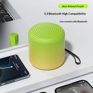 <b>MINI</b> Macaron Portable Wireless <b>Bluetooth</b> <b>Speaker</b> Logo TWS Pairing Lithium Battery Plastic Heavy Bass for Desktop Outdoor Use - Product Image 3