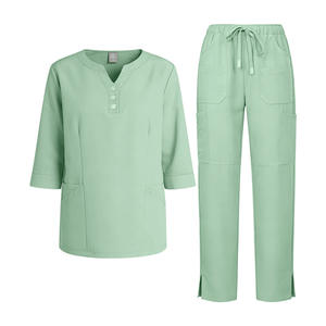 Unisex Elastic Long-Sleeved <b>Doctor</b> Scrub <b>Sets</b> Blouses Shirts for Beauty Salon Hospital Use In-Stock Hospital Uniforms Jinteng - Product Image 3