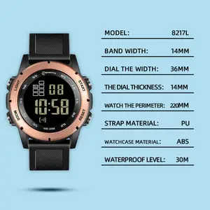 OEM Custom Mingrui 8106GH Gift Sports Relógio de pulso impermeável eletrônico durável negócios calendários digitais relógios para homens