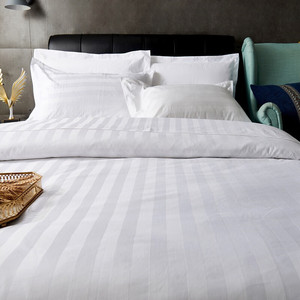 Ensemble de housse de <span class=keywords><strong>couette</strong></span> 100% coton 3cm Satin Stripe Hotel Literie populaire dans de nombreux pays <span class=keywords><strong>Prix</strong></span> bon marché - Product Image 2