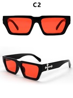 Lunettes de soleil de luxe au design chromé, forme rectangulaire, logo personnalisé, mode, UV400, pour hommes et femmes