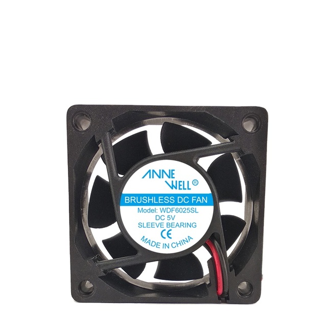 High Quality 60x60x25mm DC 5V Computer Cooling Fan 6025 17.1DBA 0.12A Safe Quiet for Mechanical Keyboards Controllers Exhust Fan