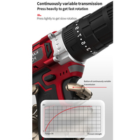 Perceuse à percussion sans fil à batterie lithium-ion à vitesse variable KAFUWELL PC1027A-1 16,8 V OEM
