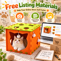 Maison interactive en feutre pour chat avec trous de jeu, balles suspendues, cube d'activités pour chat d'intérieur, grotte pour animaux de compagnie, OEM, personnalisable, vente en gros