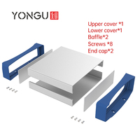 Caja de Aluminio para Proyectos Electrónicos Yonggu K09 152*44mm, Personalizable, de Montaje en Pared, para PCB