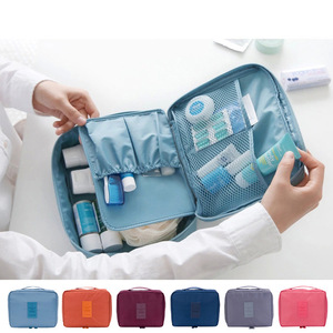 Korean style travel <b>storage</b> bag for women, large capacity, simple cosmetic bag with print, <b>toiletry</b> bag. - Product Image 4