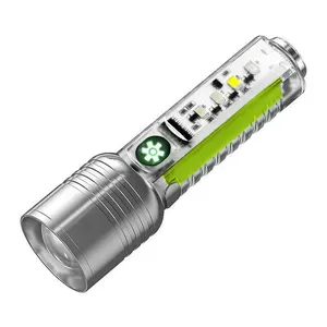 Howlighitng Siêu Sáng Xhp50 Có Thể Sạc Lại Torch Ánh Sáng Trắng Tím Bên Ánh Sáng Mạnh Mẽ Nam Châm Zoom Đèn Pin Cho Ngoài Trời