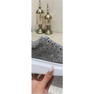 Luxurious fashion designer shoes - sequined and diamond-studded trendy casual shoes with thick soles for walking. - Product Image 2