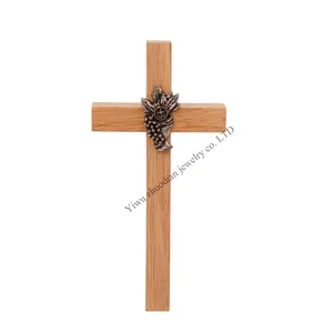 Nghĩa Ô Zhuodian Trong Suốt Véc Ni Cao Su Tự Nhiên Thánh Giá Bằng Gỗ Jesus Tượng Chữ Thập Tường Gỗ Jesus Crucifix