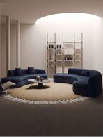 2026 GEDO Moderne Luxus-Wohnzimmermöbel Bestseller Rundes Ecksofa-Set Langlebiges Stoffmaterial