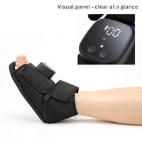 Masseur de pieds sans fil avec compression d'air et chaleur, pantoufle de massage des chevilles et des pieds chauffante en graphène rechargeable sans fil