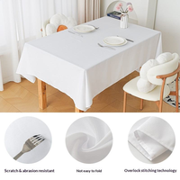 Nappe en polyester imperméable et résistante à l'huile, style nordique minimaliste, rectangulaire, sans lavage, résistante à la chaleur, pour banquet de mariage