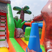 Parc de jeux gonflable commercial Dinosaure pour événements de location, personnalisable OEM