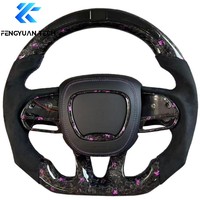Cuir en fibre de carbone pour volant sportif LED pour Dodge Charger Challenger Durango SRT RT Magnum Scat Pack 2015-2023