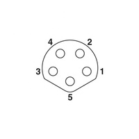 Connecteur de câble de données étanche pour automobile Weipu M8 5 broches femelle en laiton et acier inoxydable