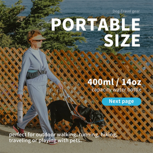 Bouteille d'eau portable 2-en-<span class=keywords><strong>1</strong></span> en acier inoxydable pour animaux de compagnie, anti-fuite, pour voyage en extérieur, pour chien et chat, pour la Coupe du Monde <span class=keywords><strong>FIFA</strong></span> - Product Image 6