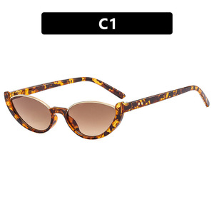 Lunettes de soleil pour femmes de la mode européenne et américaine Oeil de chat transfrontalier Demi-monture Internet Celebrity Inspired Style personnalisé - Product Image 6