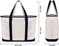 Bolsa de Lona Resistente para Llevar Artículos, Bolsa de Lona de Algodón en Blanco al por Mayor con Asa Reforzada, Impresión de Logotipo Personalizado para la Playa, Compras y Supermercado