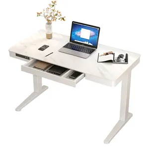 Fornitore biblioteca lounge boardroom tavolo da lettura computer elettrico bianco tavolo da studio regolabile in altezza tavolo da studio per l'home office