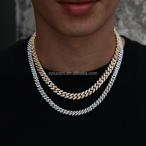 Collar de plata de ley 925 para hombre, joyería de Hip Hop, Diamante de moissanita de 6MM, cadena de eslabones cubanos, collar de lujo chapado en oro - Product Image 6