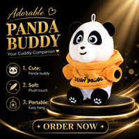 Pendentif en peluche panda mignon de dessin animé, porte-clés rembourré en coton PP doux, breloque de sac, décoration de voiture, décoration de fête