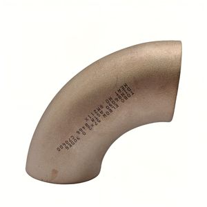 Raccord de tuyau soudé bout à bout coudé à 90 ° TOBO <span class=keywords><strong>cuivre</strong></span> nickel de qualité industrielle pour <span class=keywords><strong>tuyauterie</strong></span> de centrale électrique - Product Image 5