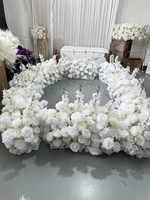 IFG Groothandel Zijde Kunstmatige Zuiver Witte Bloemloper voor Bruiloft, Thanksgiving, Feest, Huisdecoratie - Handgemaakt