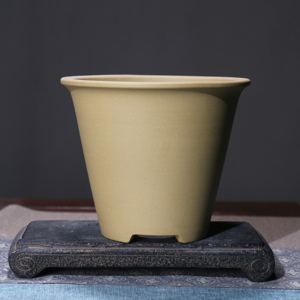 Handmade Purple <b>Clay</b> <b>Flower</b> <b>Pot</b> Conical Shape Bonsai Planter Orchid <b>Pot</b> Tao Township Jianlan Style - Product Image 1