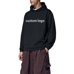 LOGOTIPO personalizado Oem & ODM alta calidad estilo Hip Hop americano suelto cómodo cálido hombres Sudadera con capucha para hombres - Product Image 1