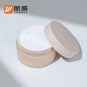 Double Layer Cream Jar Cosmetic Packaging Skin Care Jar PP With Spoon 100g Capacity Matte Finish Eco Friendly Empty 100g Longway