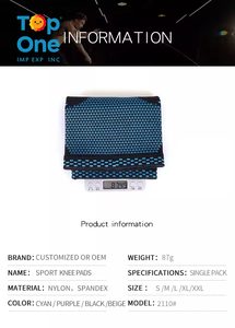 Top One Premium Élastique Réglable Double Bandage Genouillères Protection Respirante Genou Manches avec Coudières Premium - Product Image 3