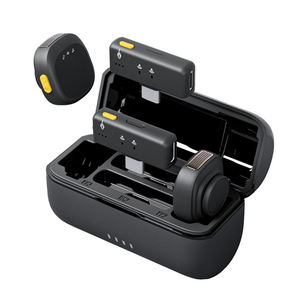 Microphone sans fil rechargeable de type téléphone, micro-cravate compact pour créateurs de contenu, podcasts, usage professionnel - Product Image 1