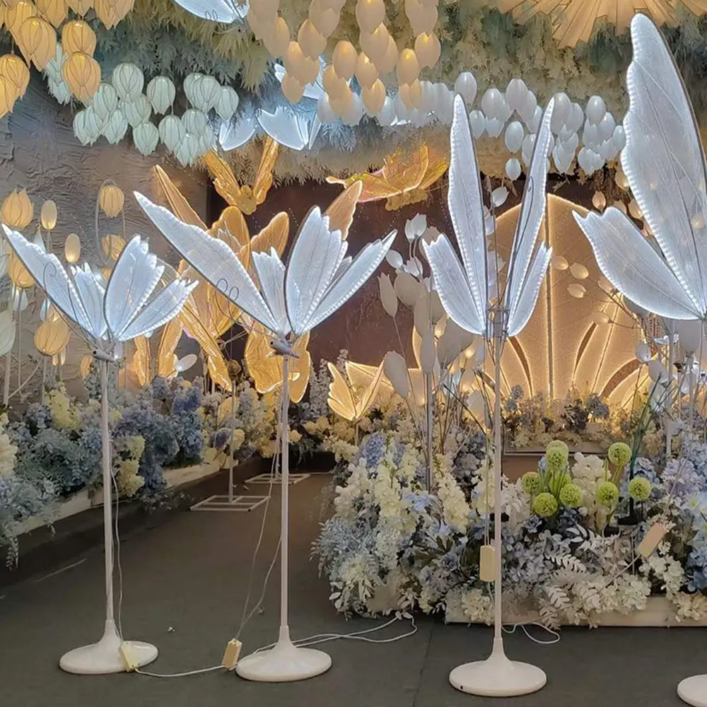 교수형 나비 빛 웨딩 소품 도로 리드 Led 빛 이벤트 파티 무대 산책로 램프 장식